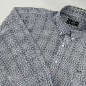 Southern Point Co Plaid Shirt Mens Large Button Down Long Sleeve Dog Logo Casual